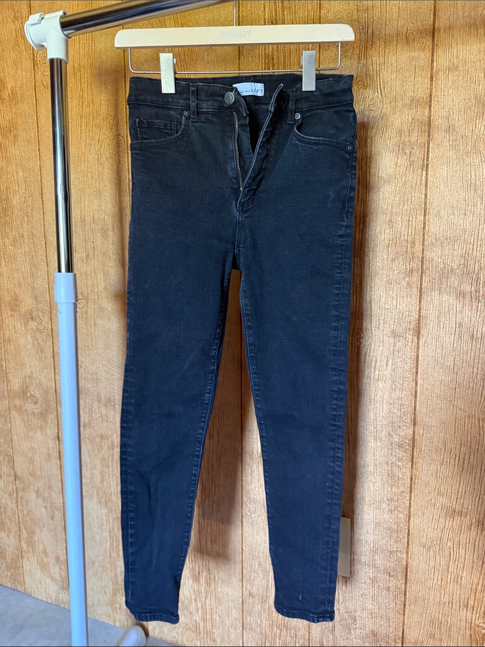 LOFT Black High-Rise Skinny Jeans